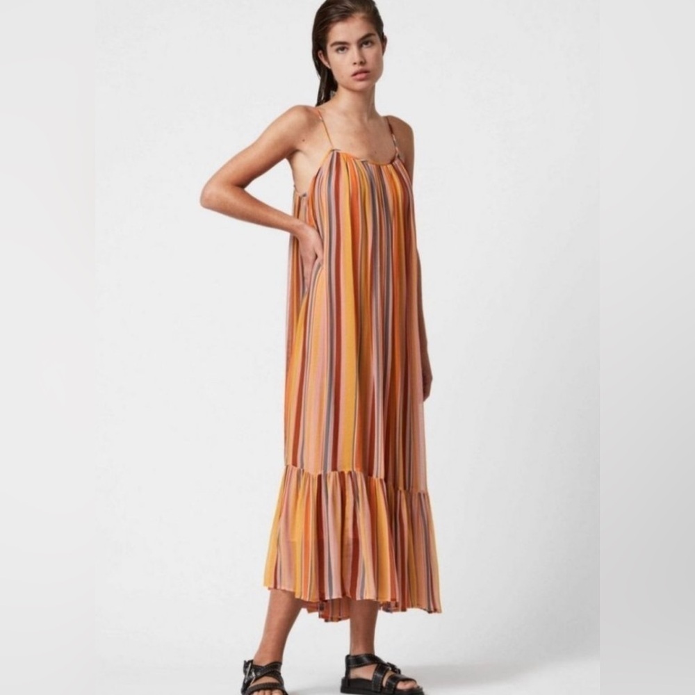 Allsaints Women's Paola Stripe Sleeveless Dress